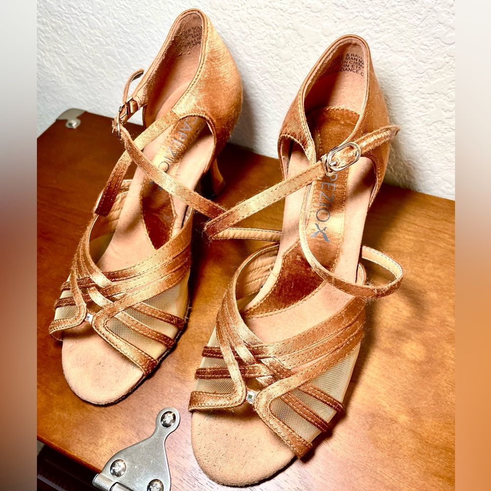 Capezio Copper Strappy Women's Dance Heels